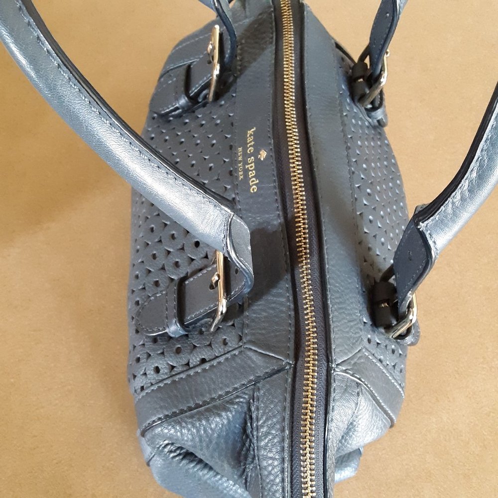 Kate Spade Dark Gray Satchel, EUC - Picture 5 of 11